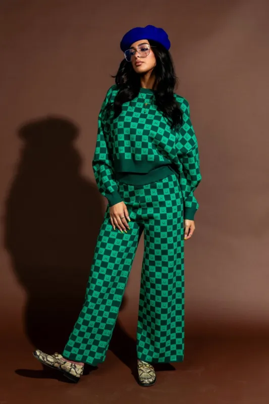 Lots of Feelings Checkerboard Knit Set sold by Dressed In Lala