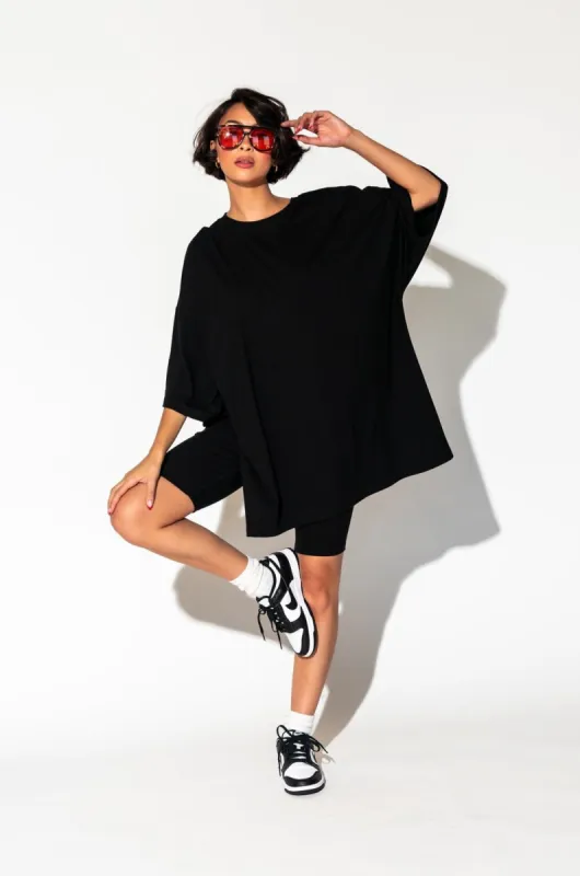 Malone Ribbed Biker Set in Black sold by Dressed In Lala