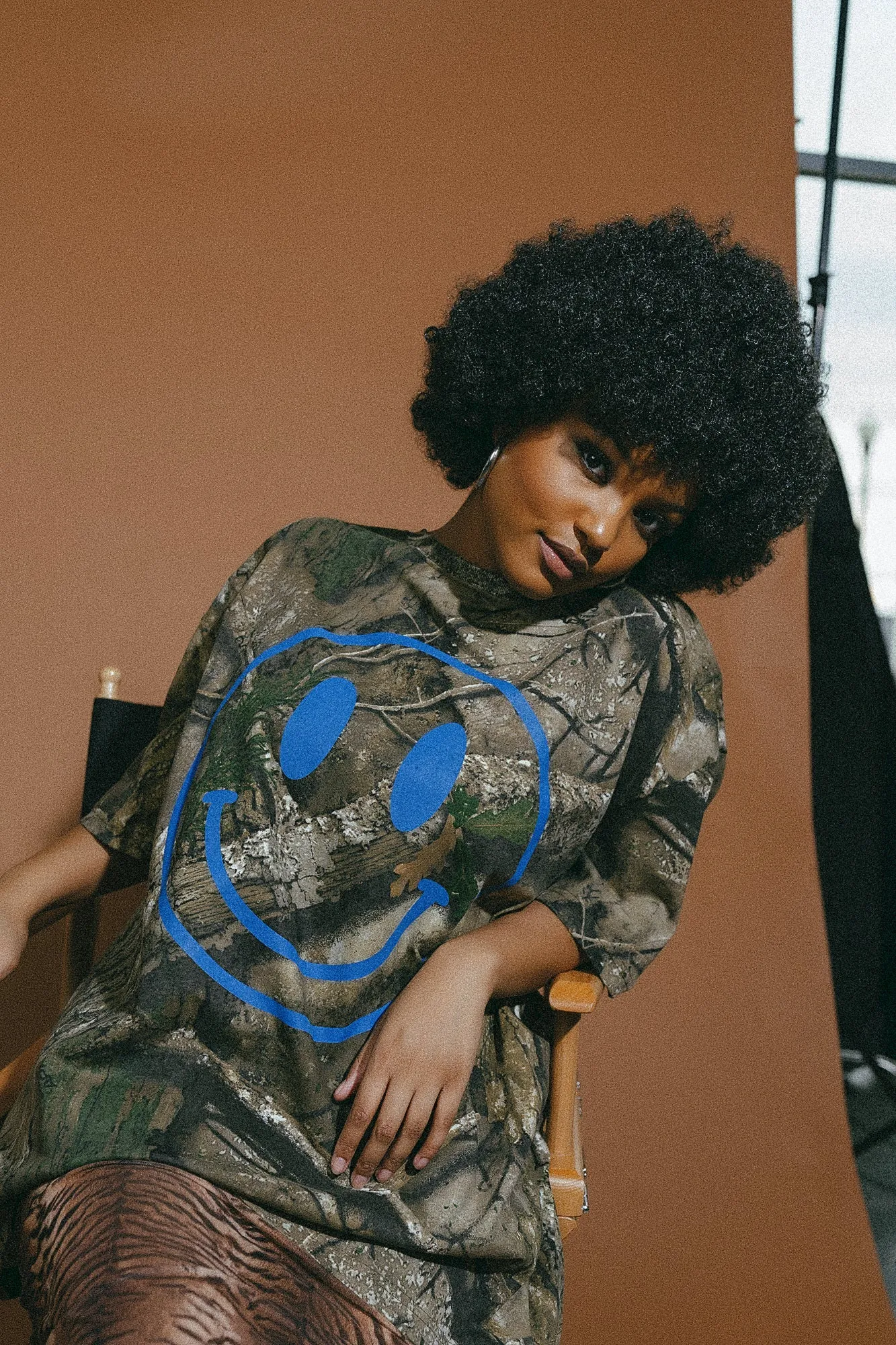 The World Needs Your Magic Oversized Camo Tee in Blue sold by Dressed In Lala product image thumbnail 3
