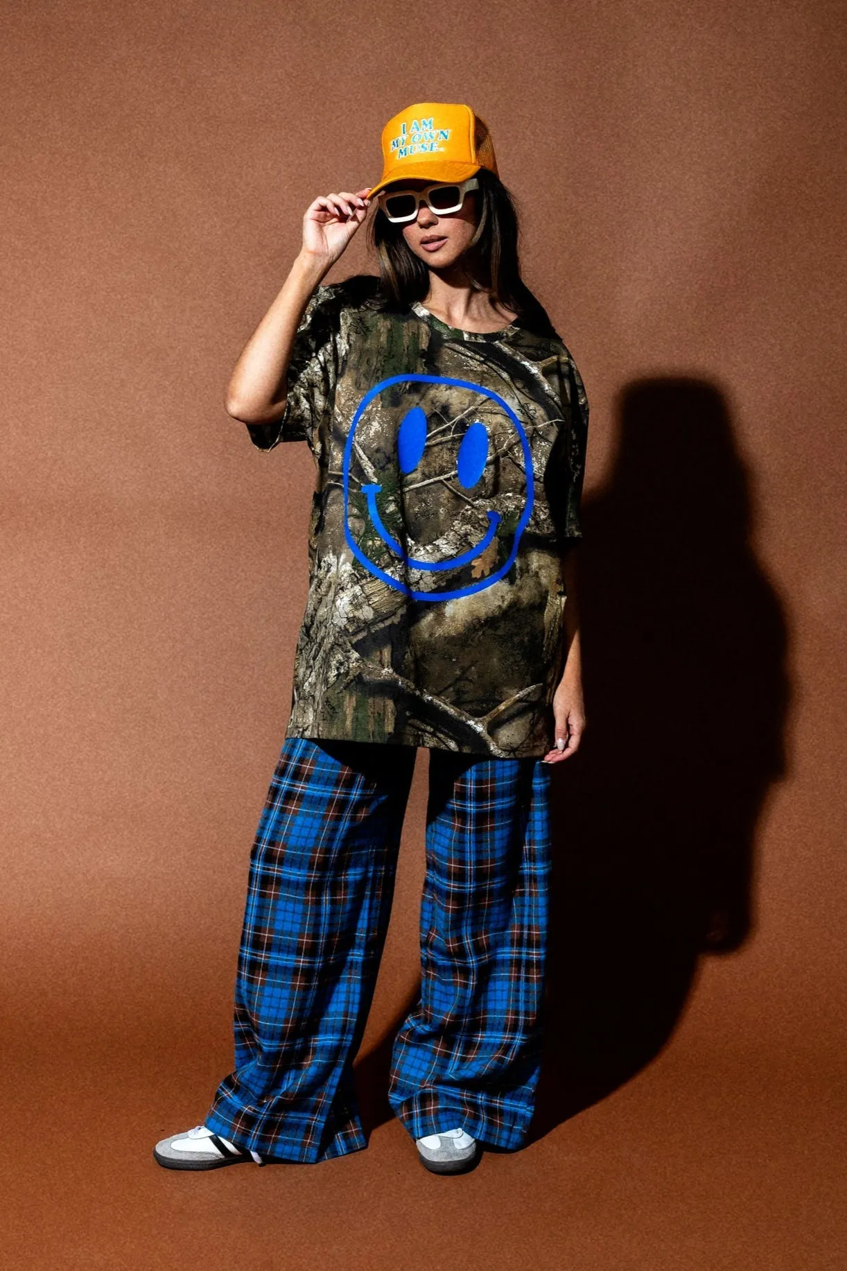 The World Needs Your Magic Oversized Camo Tee in Blue sold by Dressed In Lala