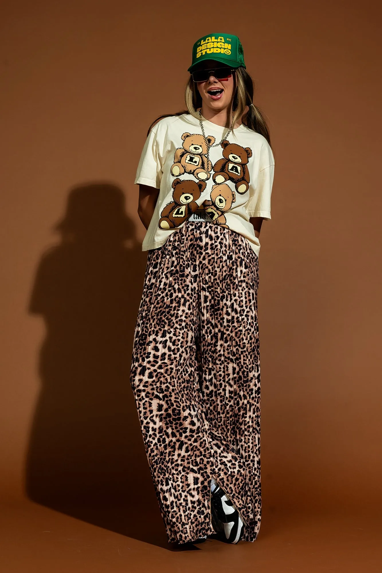 Total Knock Out Pleated Boxer Pants in Leopard sold by Dressed In Lala product image thumbnail 2
