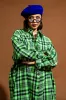 Grunge Goddess Flannel in Lime sold by Dressed In Lala