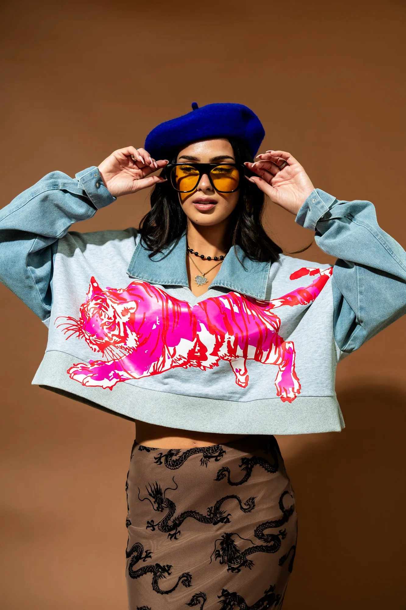Sticks and Stones Mixed Media Pullover sold by Dressed In Lala product image thumbnail 3