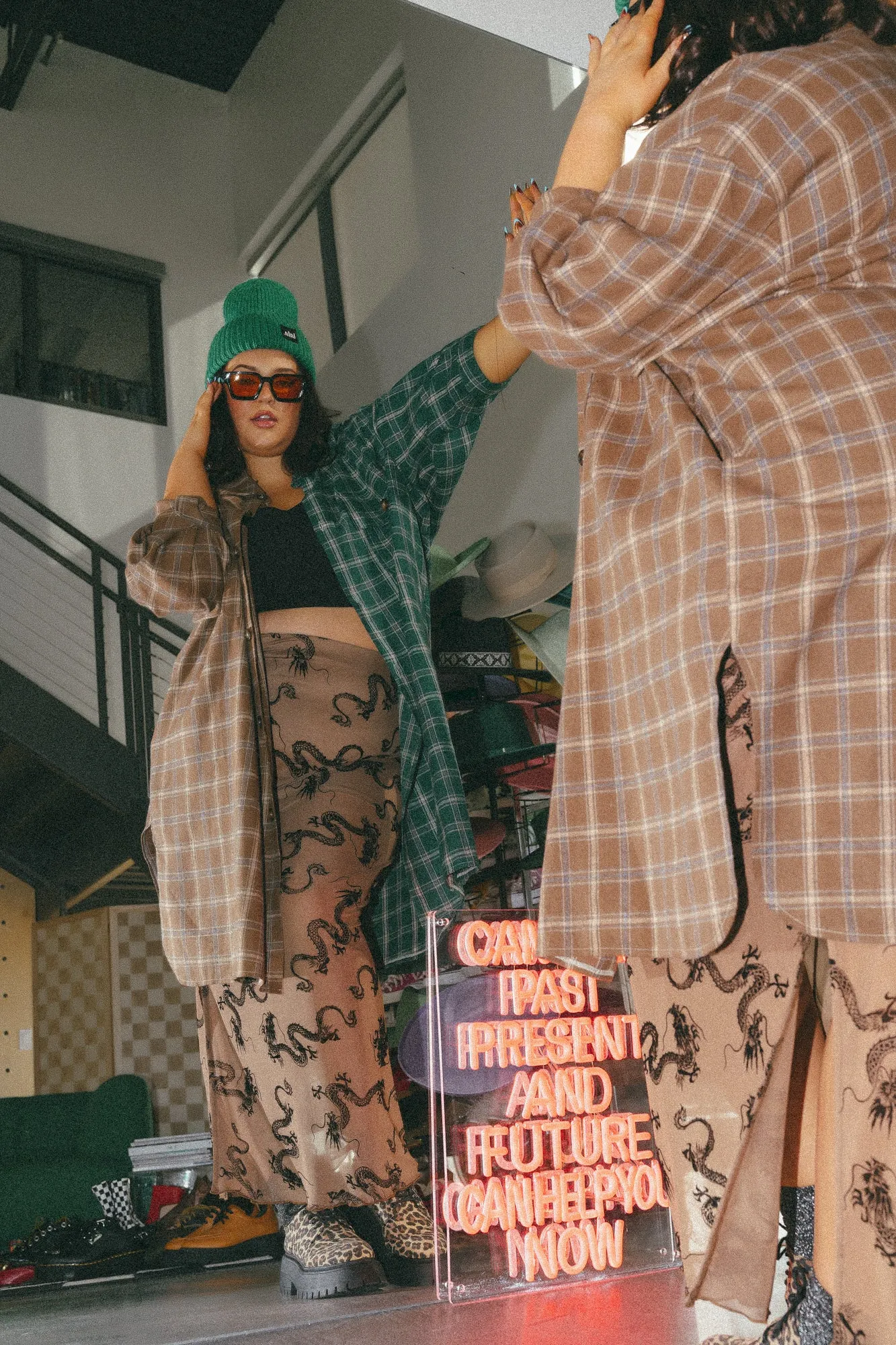 Enchantress Mesh Burnout Dragon Skirt in Neutral Dangerous Woman sold by Dressed In Lala product image thumbnail 2