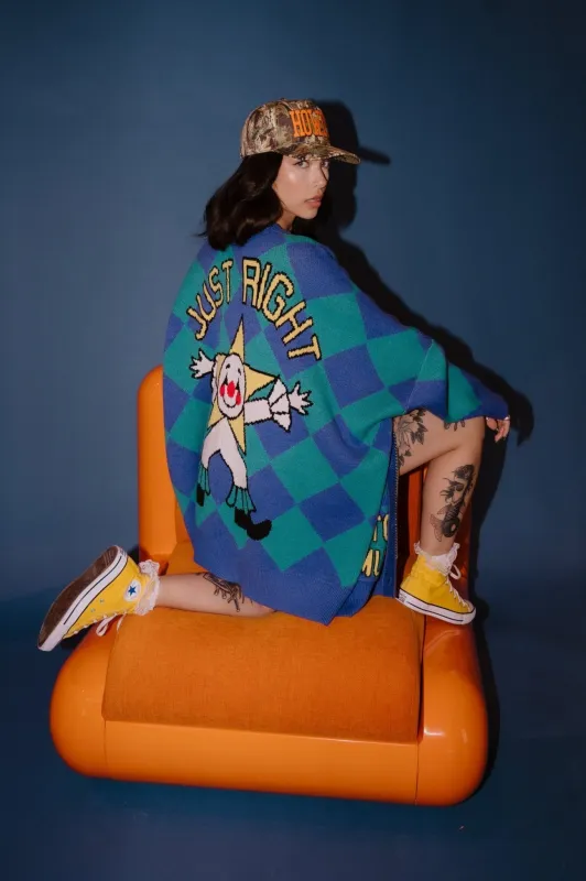 Just Right Oversized Clown Cardigan sold by Dressed In Lala