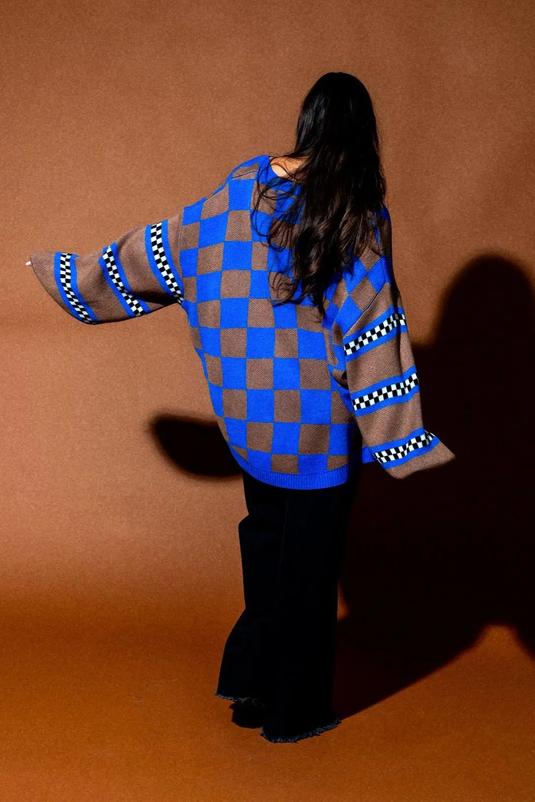 So Money Oversized Checkerboard Knit sold by Dressed In Lala product image thumbnail 4