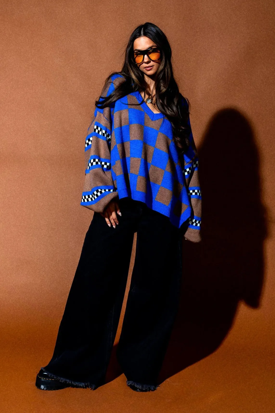 So Money Oversized Checkerboard Knit sold by Dressed In Lala product image thumbnail 5