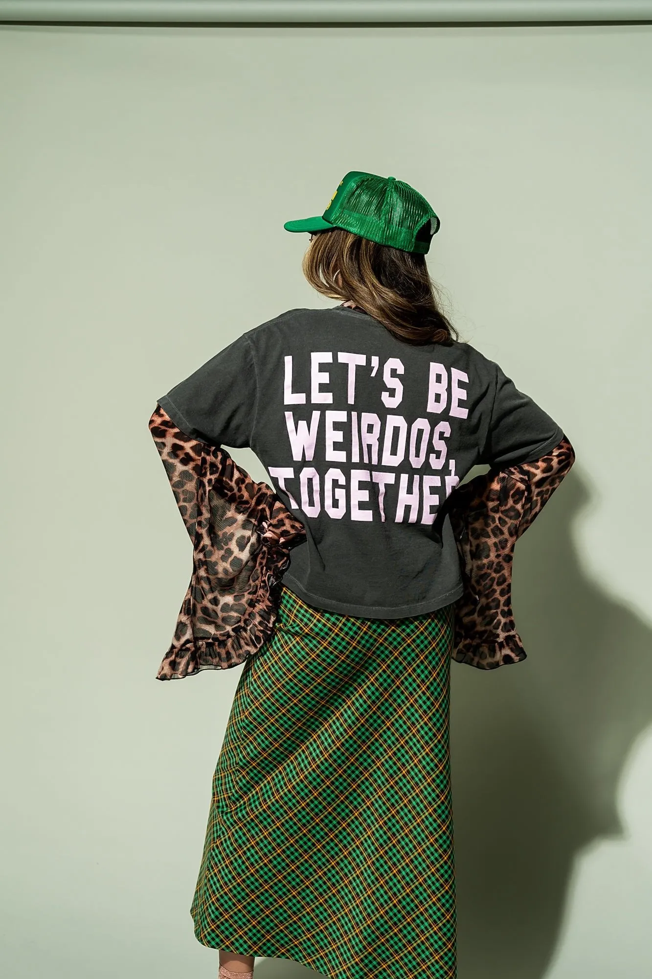 Let's Be Weirdos Together Swan Boxy Tee sold by Dressed In Lala product image thumbnail 3