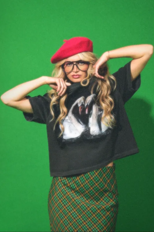 Let's Be Weirdos Together Swan Boxy Tee sold by Dressed In Lala