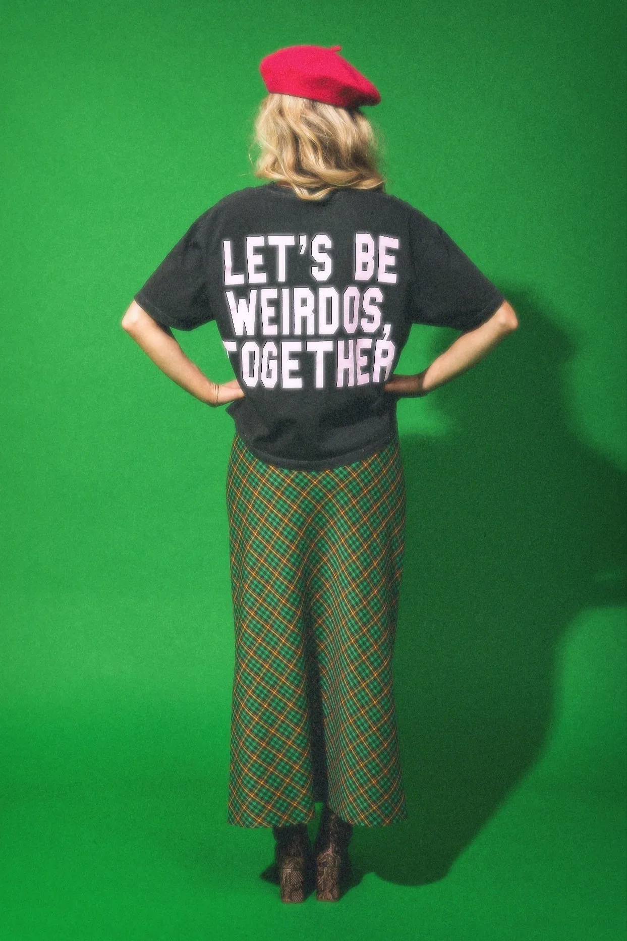 Let's Be Weirdos Together Swan Boxy Tee sold by Dressed In Lala product image thumbnail 5