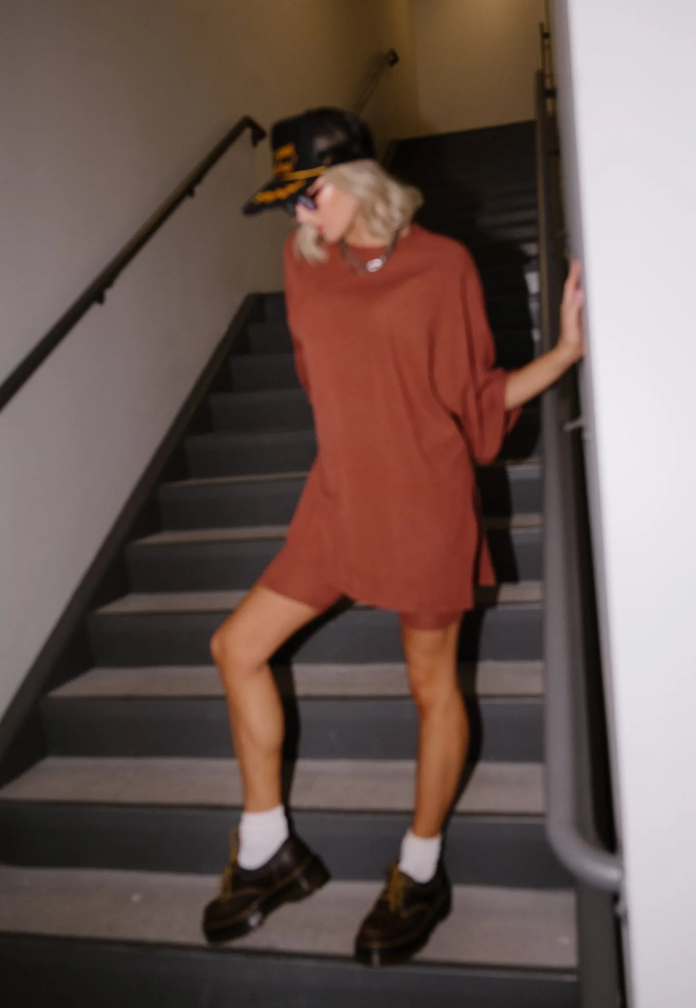 Malone Ribbed Biker Set in Cool Girl Brown sold by Dressed In Lala product image thumbnail 4