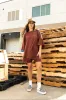 Malone Ribbed Biker Set in Cool Girl Brown sold by Dressed In Lala