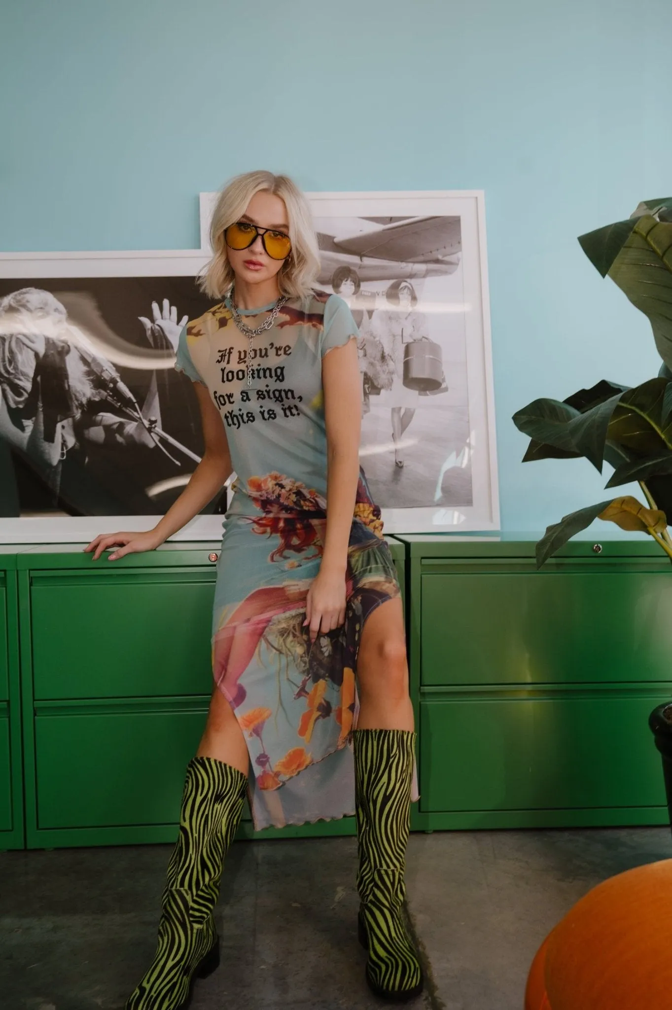 Mad About You Mesh Dress + Slip in Fairy Dust sold by Dressed In Lala product image thumbnail 2