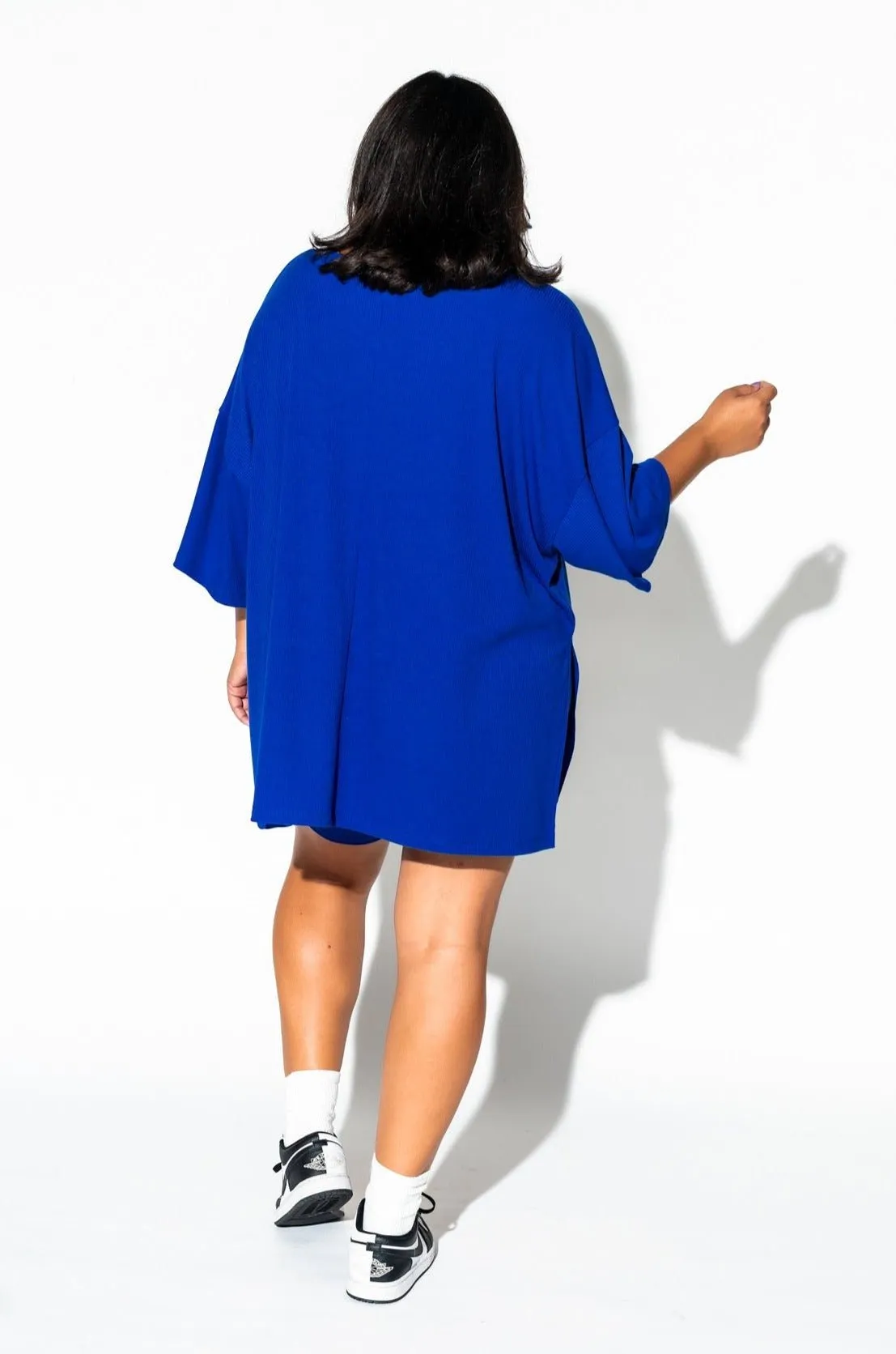 Malone Ribbed Biker Set in Royal Blue sold by Dressed In Lala product image thumbnail 3