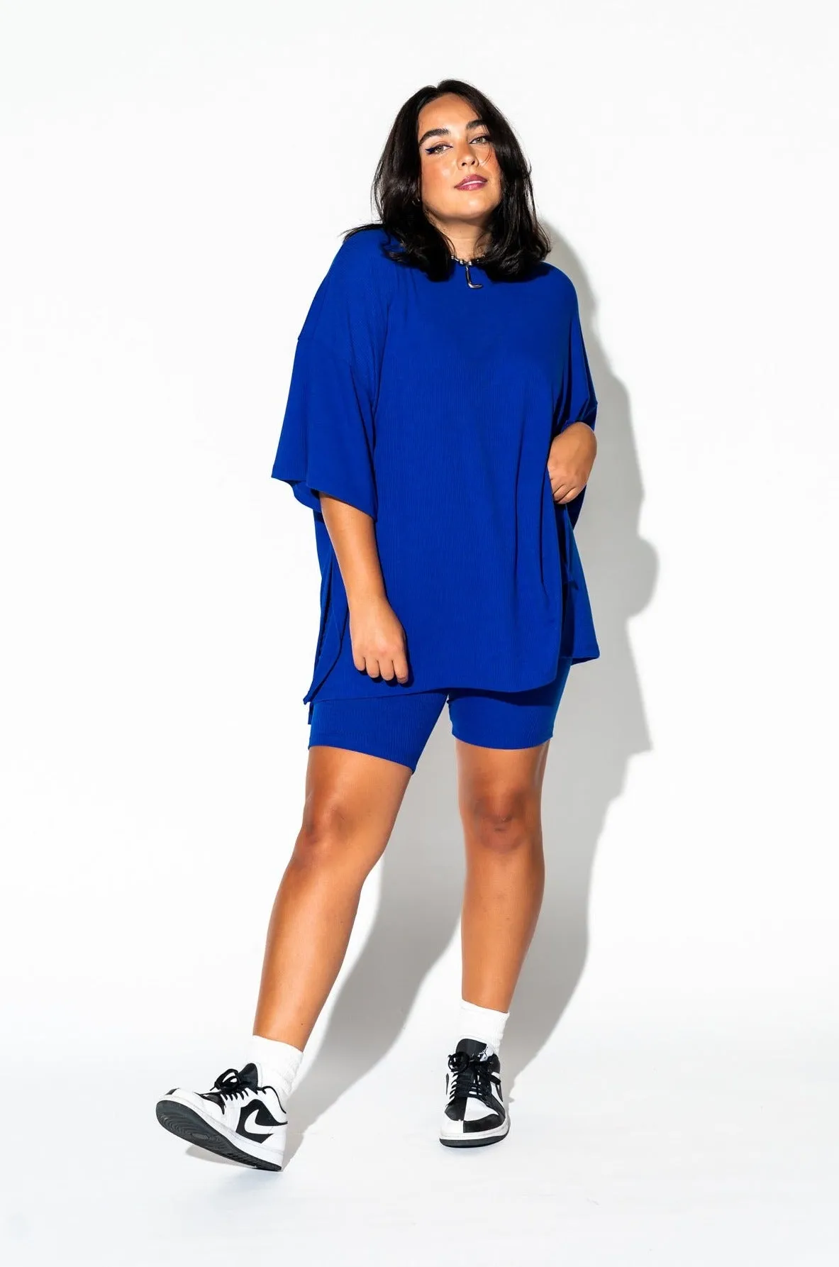 Malone Ribbed Biker Set in Royal Blue sold by Dressed In Lala product image thumbnail 5