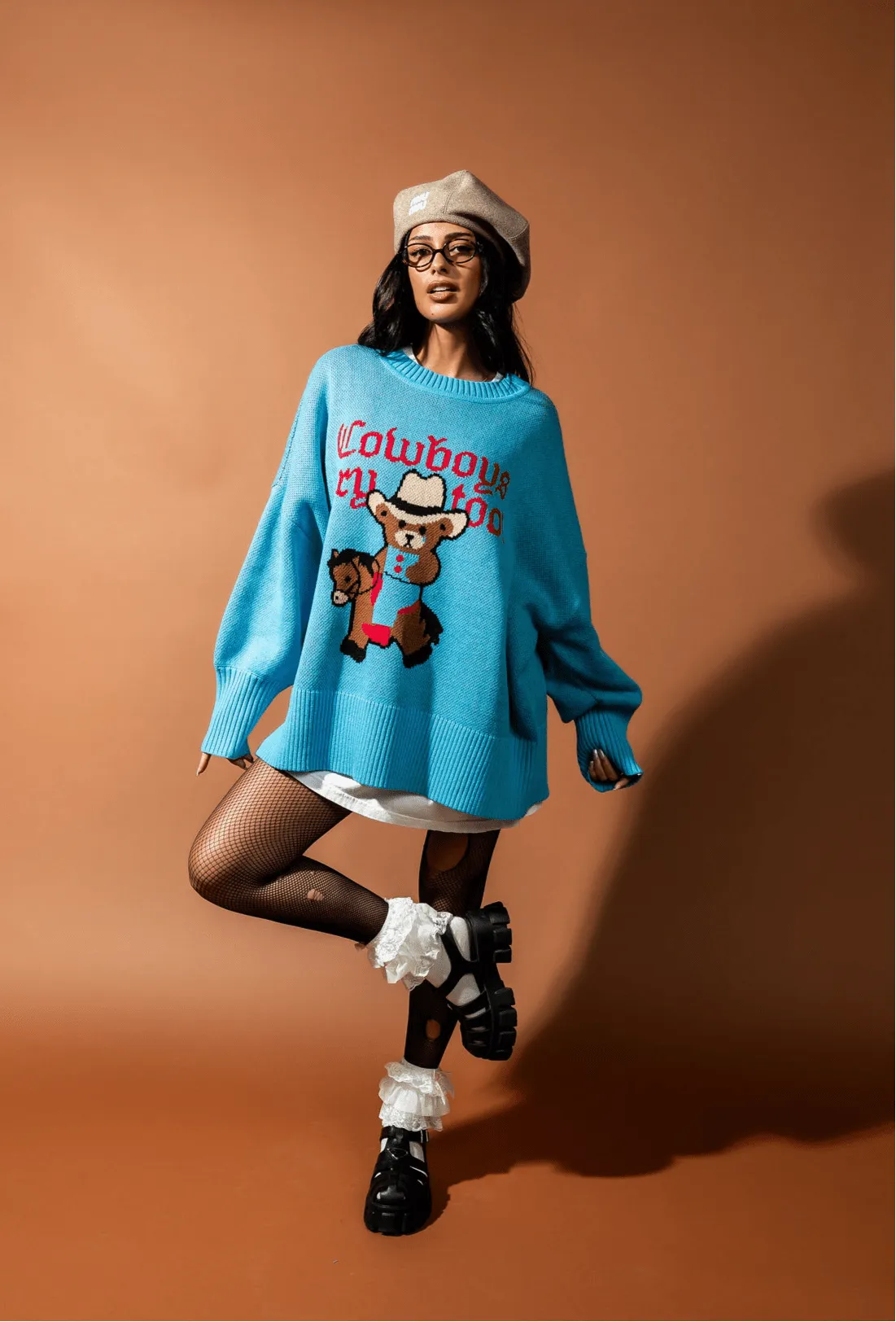 Ain't My First Rodeo Oversized Cotton-Blend Sweater sold by Dressed In Lala product image thumbnail 2