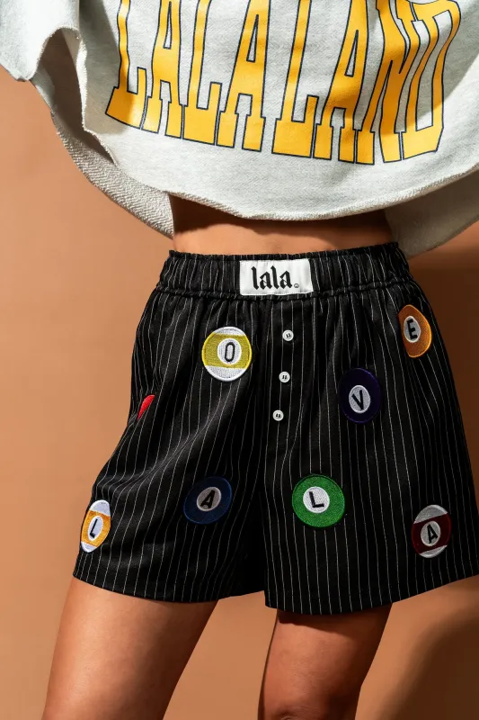 Lady Lala Luck Pinstripe Boxer Shorts *RESTOCKED* sold by Dressed In Lala