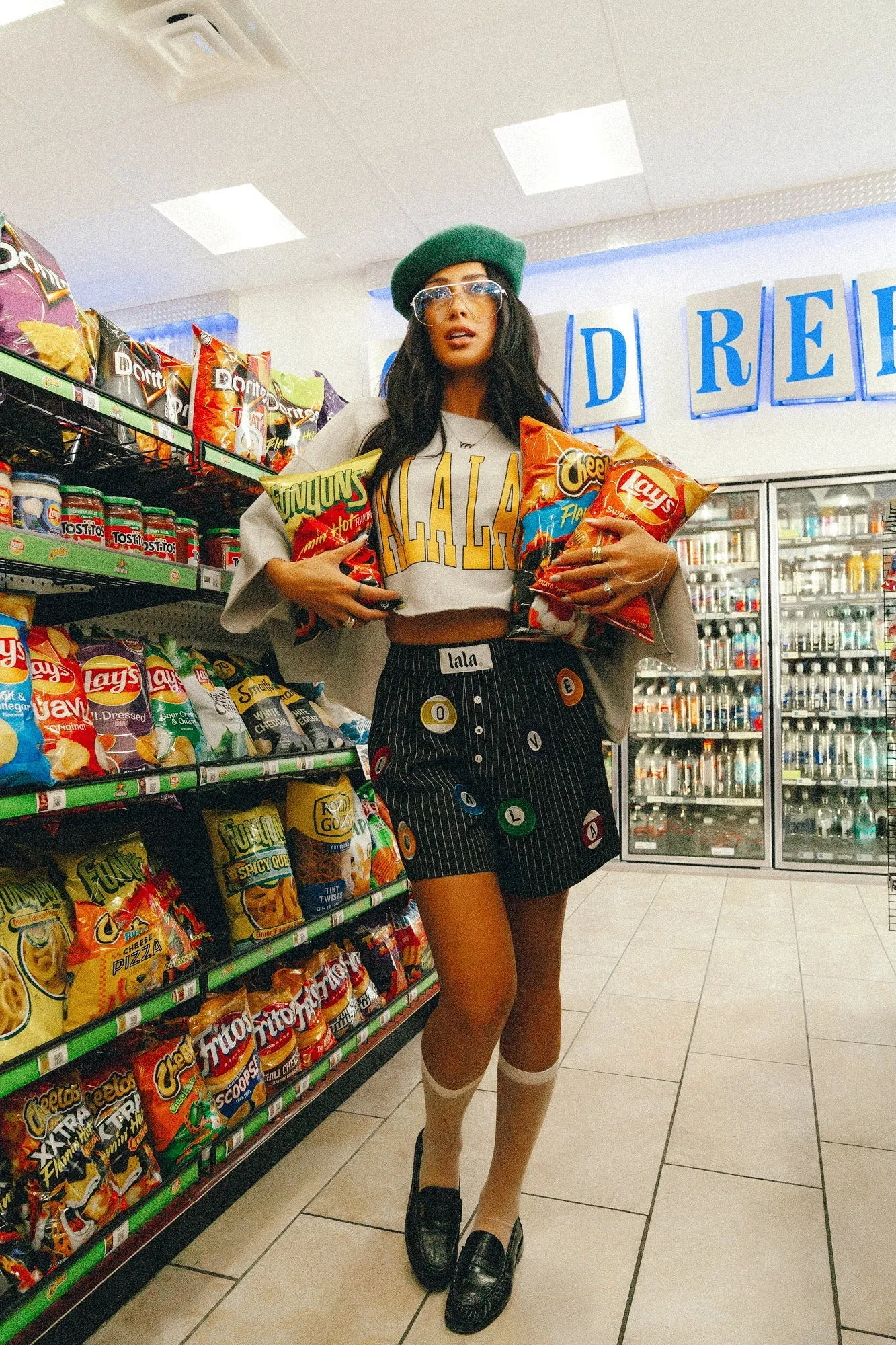 Lady Lala Luck Pinstripe Boxer Shorts sold by Dressed In Lala product image thumbnail 3