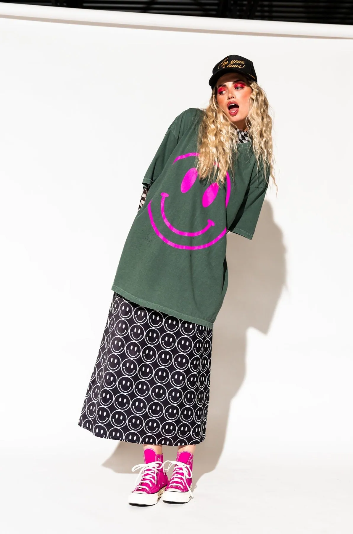 The World Needs Your Magic Oversized Tee in Jade + Pink sold by Dressed In Lala product image thumbnail 5