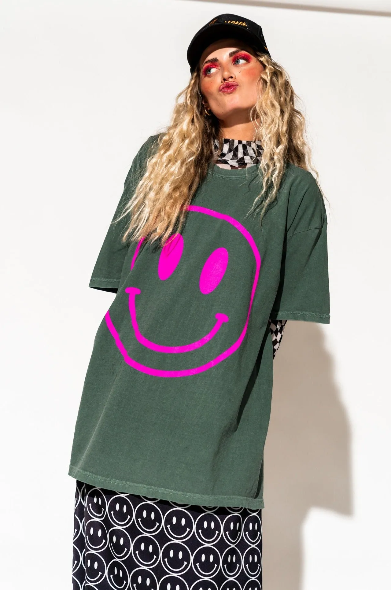 The World Needs Your Magic Oversized Tee in Jade + Pink sold by Dressed In Lala product image thumbnail 3
