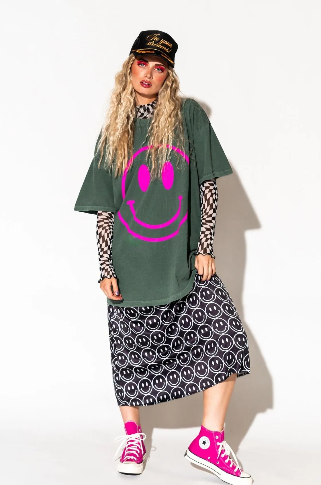 The World Needs Your Magic Oversized Tee in Jade + Pink sold by Dressed In Lala product image thumbnail 2