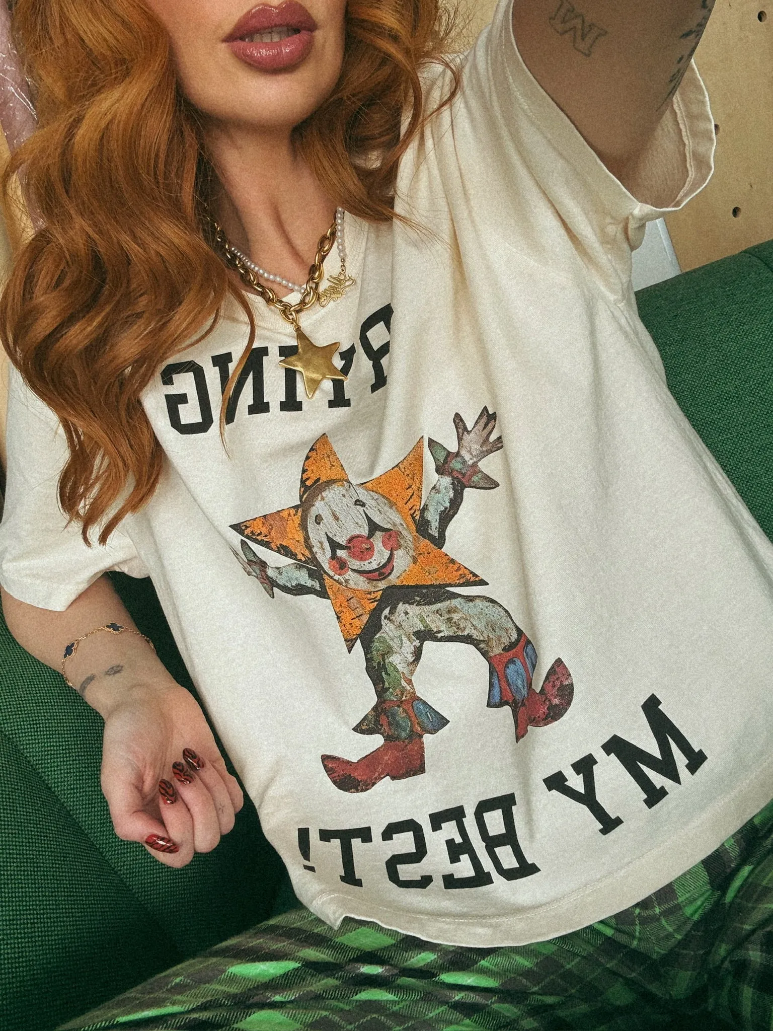 Trying My Best Boxy Tee sold by Dressed In Lala product image thumbnail 2