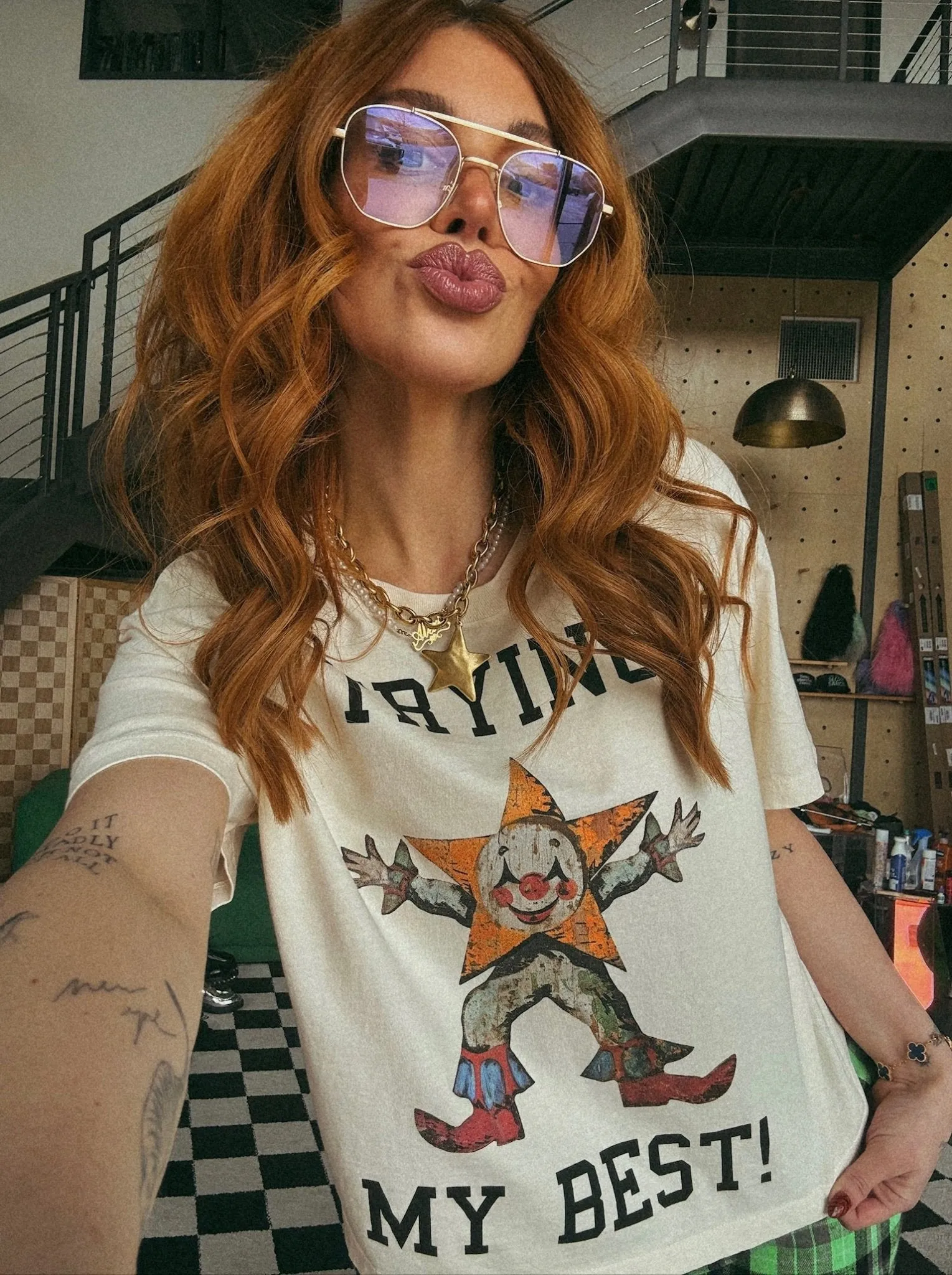 Trying My Best Boxy Tee sold by Dressed In Lala product image thumbnail 4