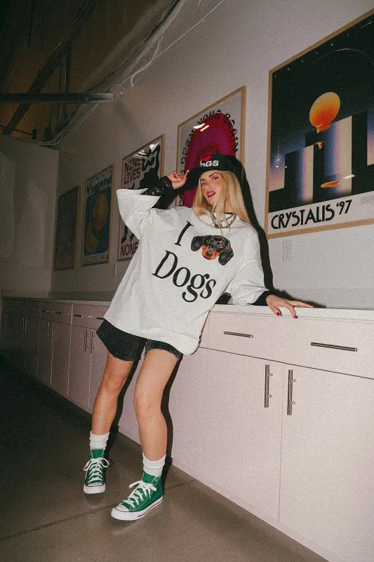 I Love Dogs Heavyweight Cotton Dream Tee made by Dressed In Lala