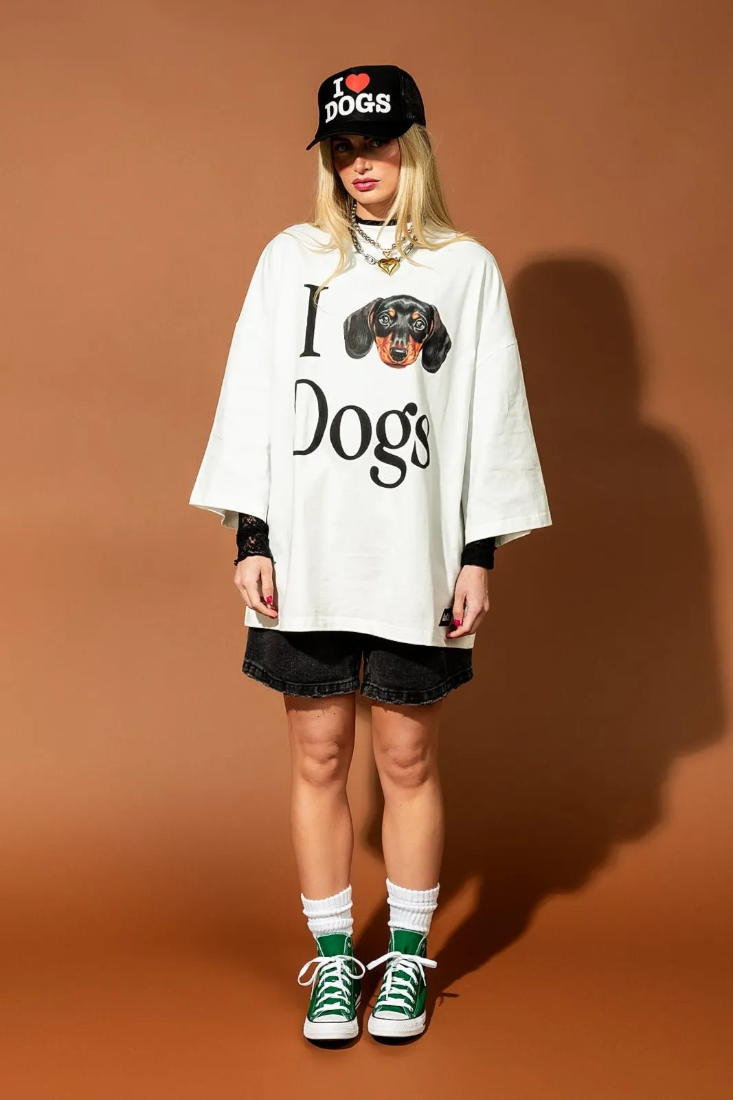 I Love Dogs Heavyweight Cotton Dream Tee sold by Dressed In Lala product image thumbnail 3