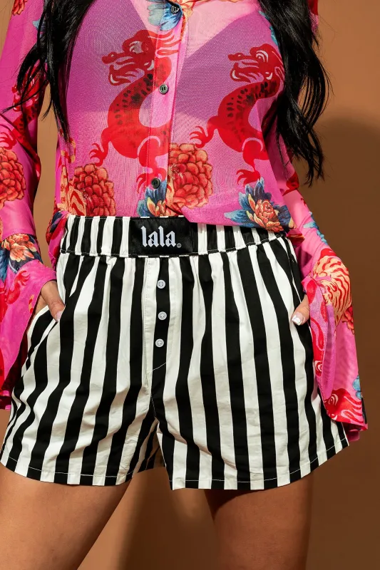 Right Place Right Time Striped Boxer Shorts *RESTOCKED* sold by Dressed In Lala