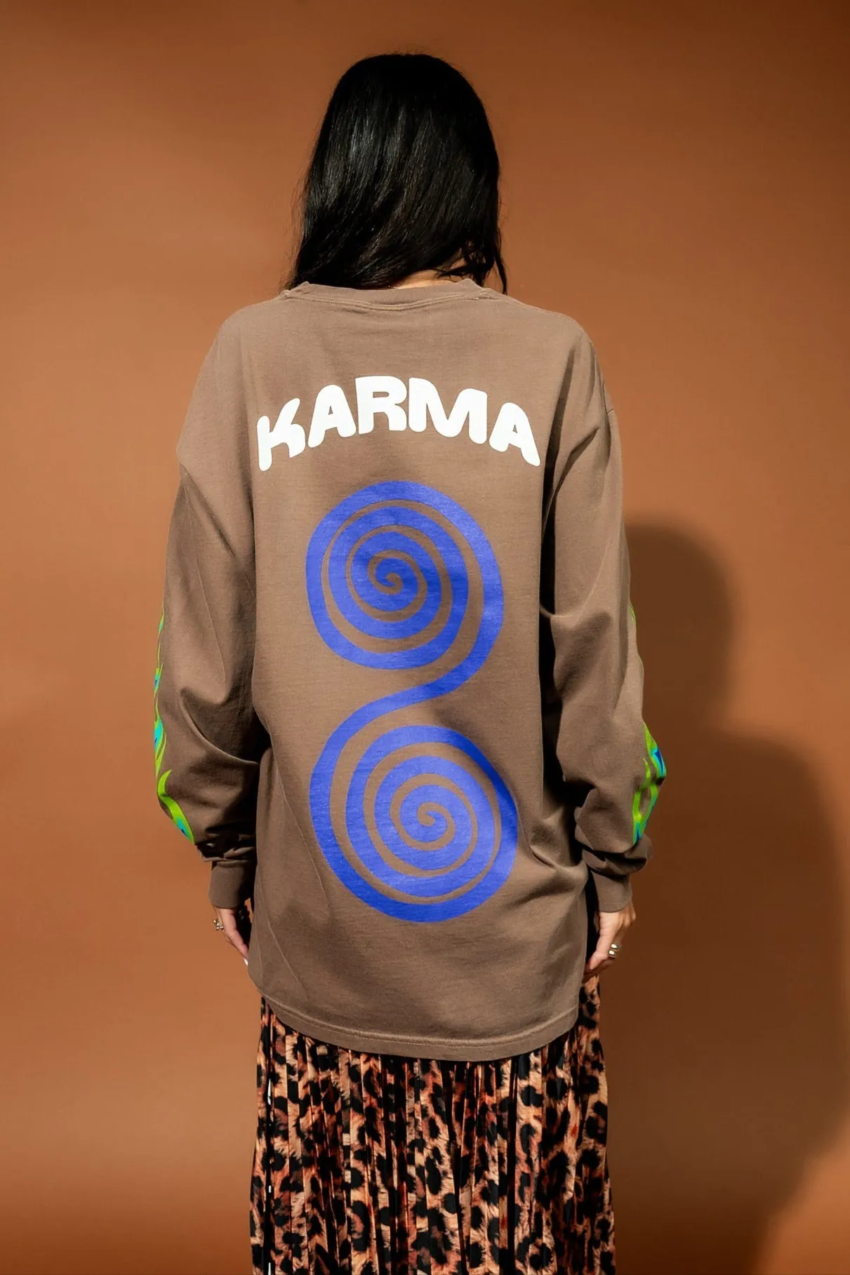 Karma's Got Your Back Oversized Long Sleeve Tee sold by Dressed In Lala product image thumbnail 4