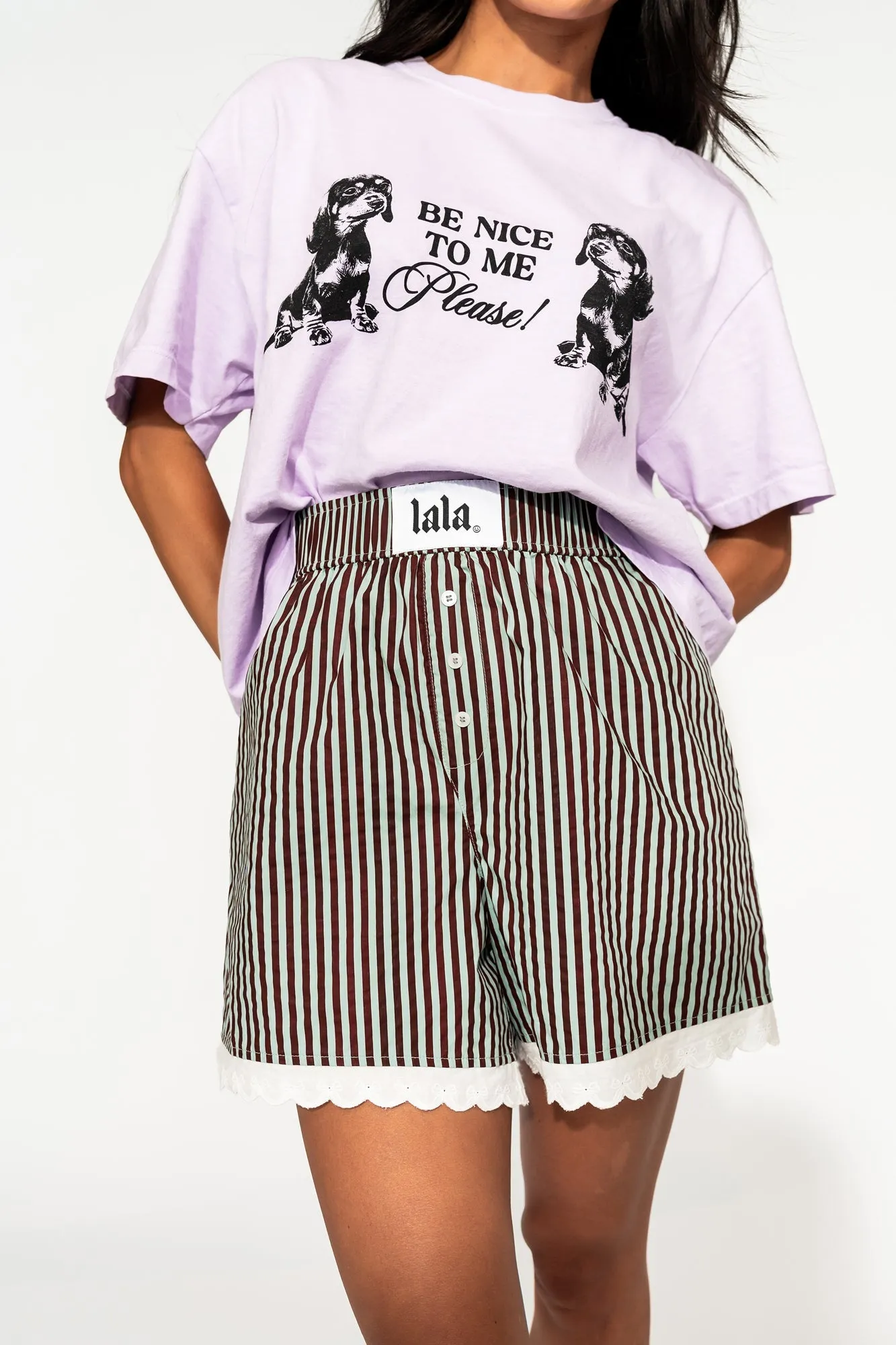 Mint Chocolate Chip Lace Boxer Shorts sold by Dressed In Lala