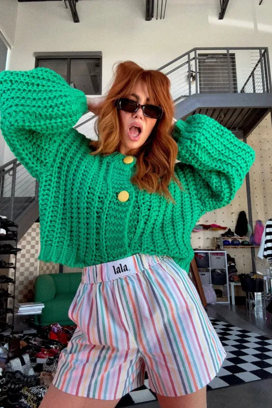 Rainbow Stripe Boxer Shorts sold by Dressed In Lala