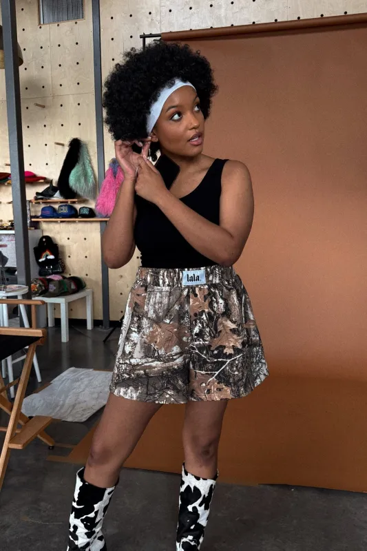 Now or Never Camo Boxer Sweat Shorts sold by Dressed In Lala