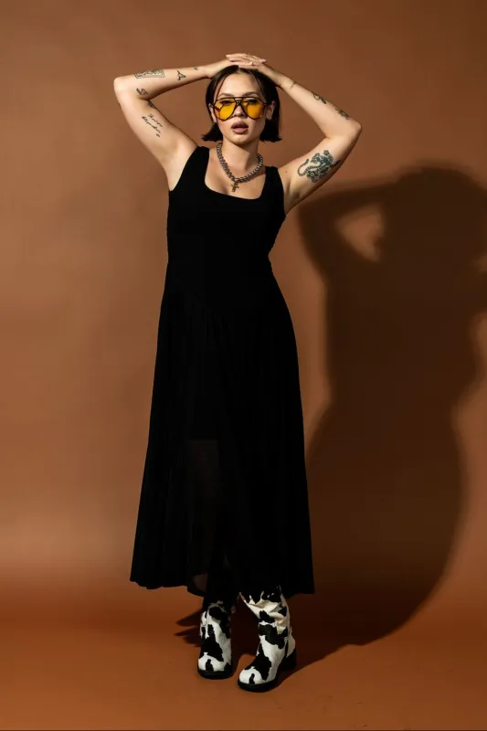 Vixen with a Vendetta Mesh Smocked Dress sold by Dressed In Lala