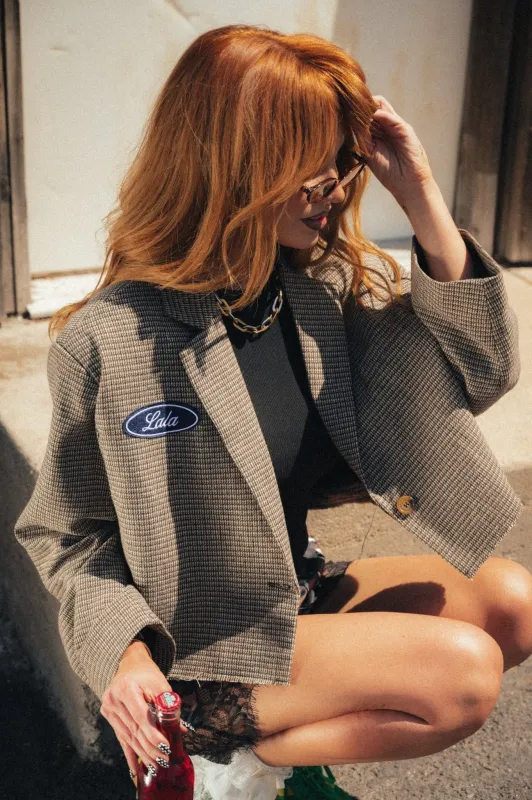 Prep School Drop Out Cropped Blazer made by Dressed In Lala