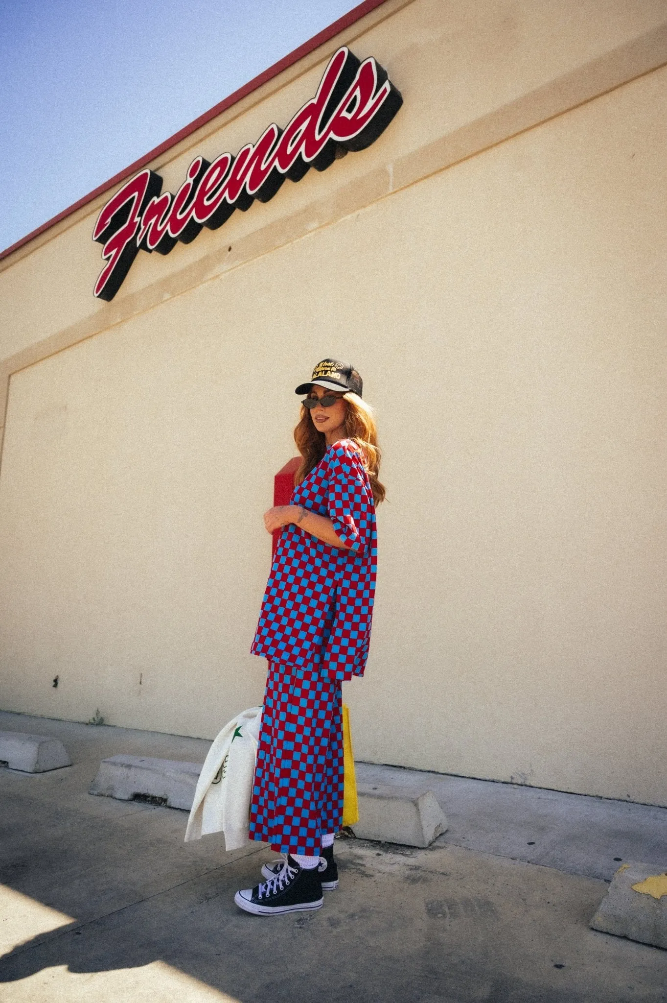 Lex Ribbed Playsuit in All-Star Checkerboard sold by Dressed In Lala product image thumbnail 2