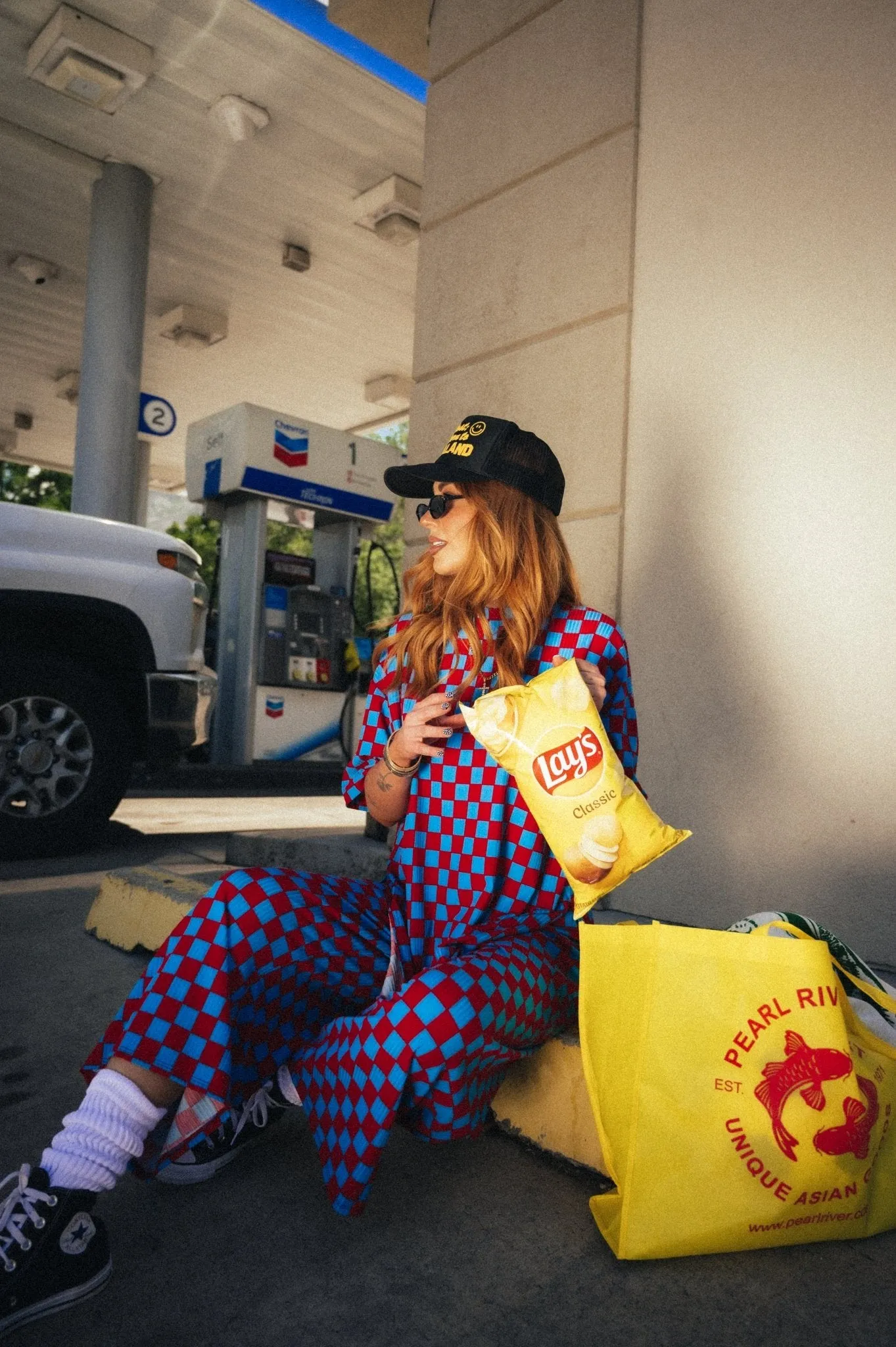 Lex Ribbed Playsuit in All-Star Checkerboard sold by Dressed In Lala product image thumbnail 3