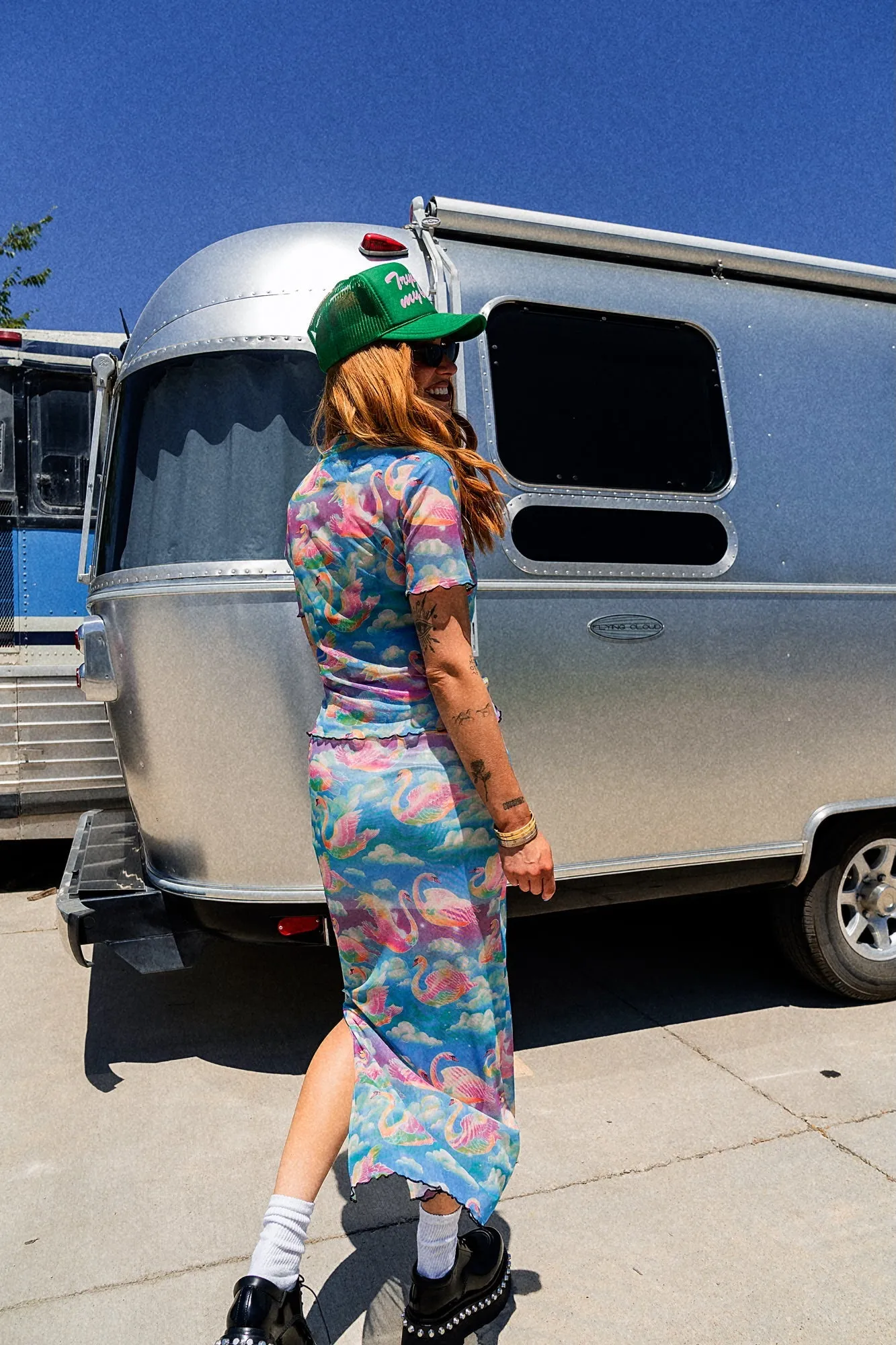 Enchantress Mesh Skirt in Rainbow Swan Rodeo sold by Dressed In Lala product image thumbnail 4