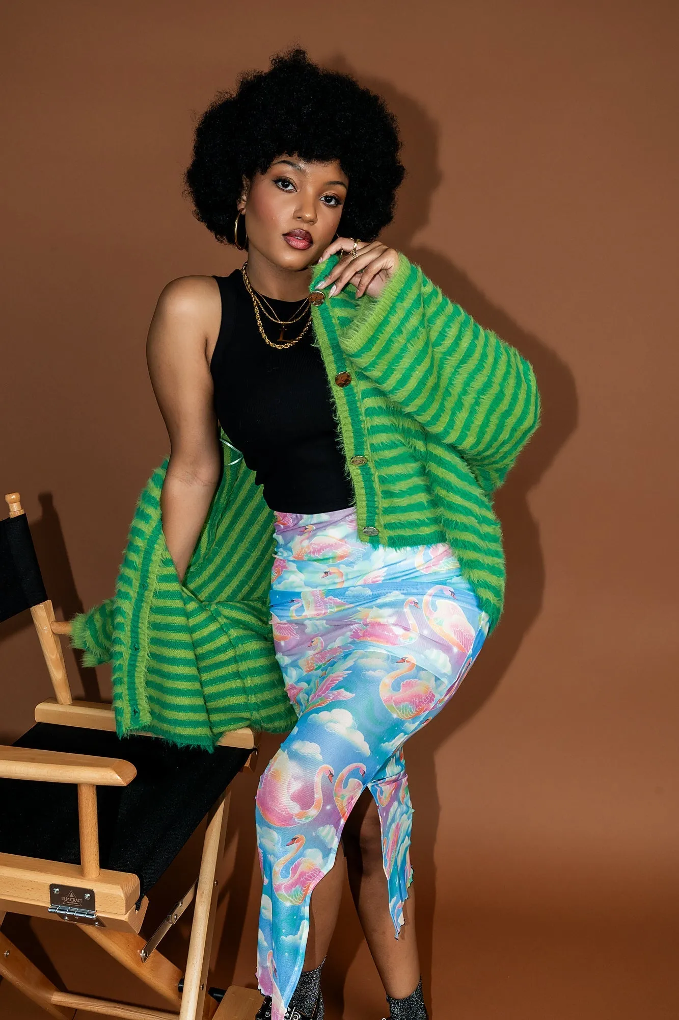 Enchantress Mesh Skirt in Rainbow Swan Rodeo sold by Dressed In Lala