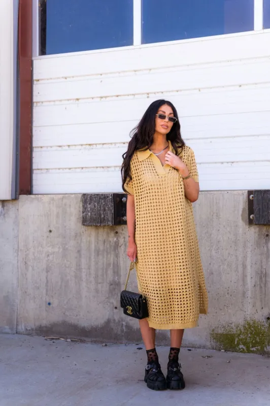 Soul Stuff Knit Dress + Slip in Tan made by Dressed In Lala