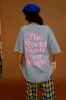 The World Needs Your Magic Oversized Tee in Stone Grey sold by Dressed In Lala