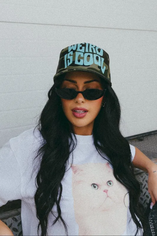 Weird Is Cool Camo Trucker Hat sold by Dressed In Lala