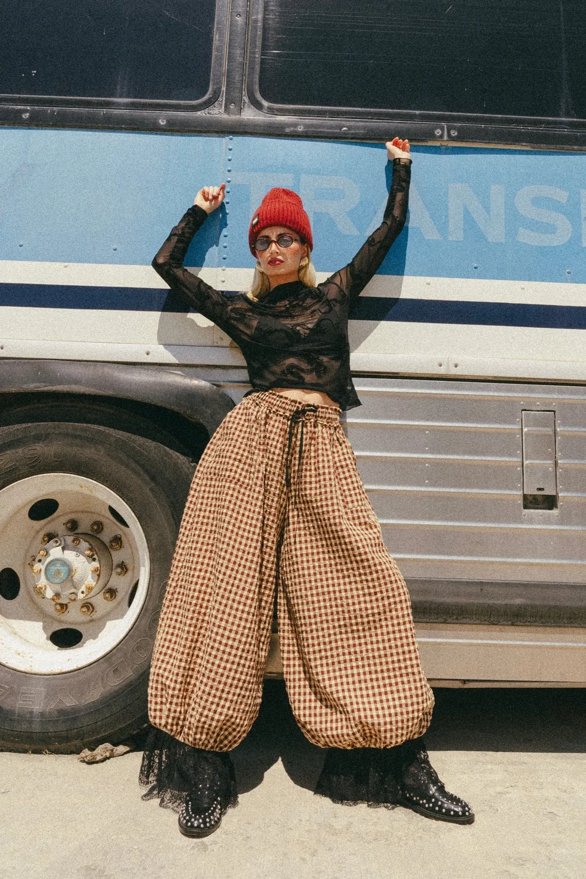 All For Fun Seersucker Bloomer Pants in October Gingham sold by Dressed In Lala