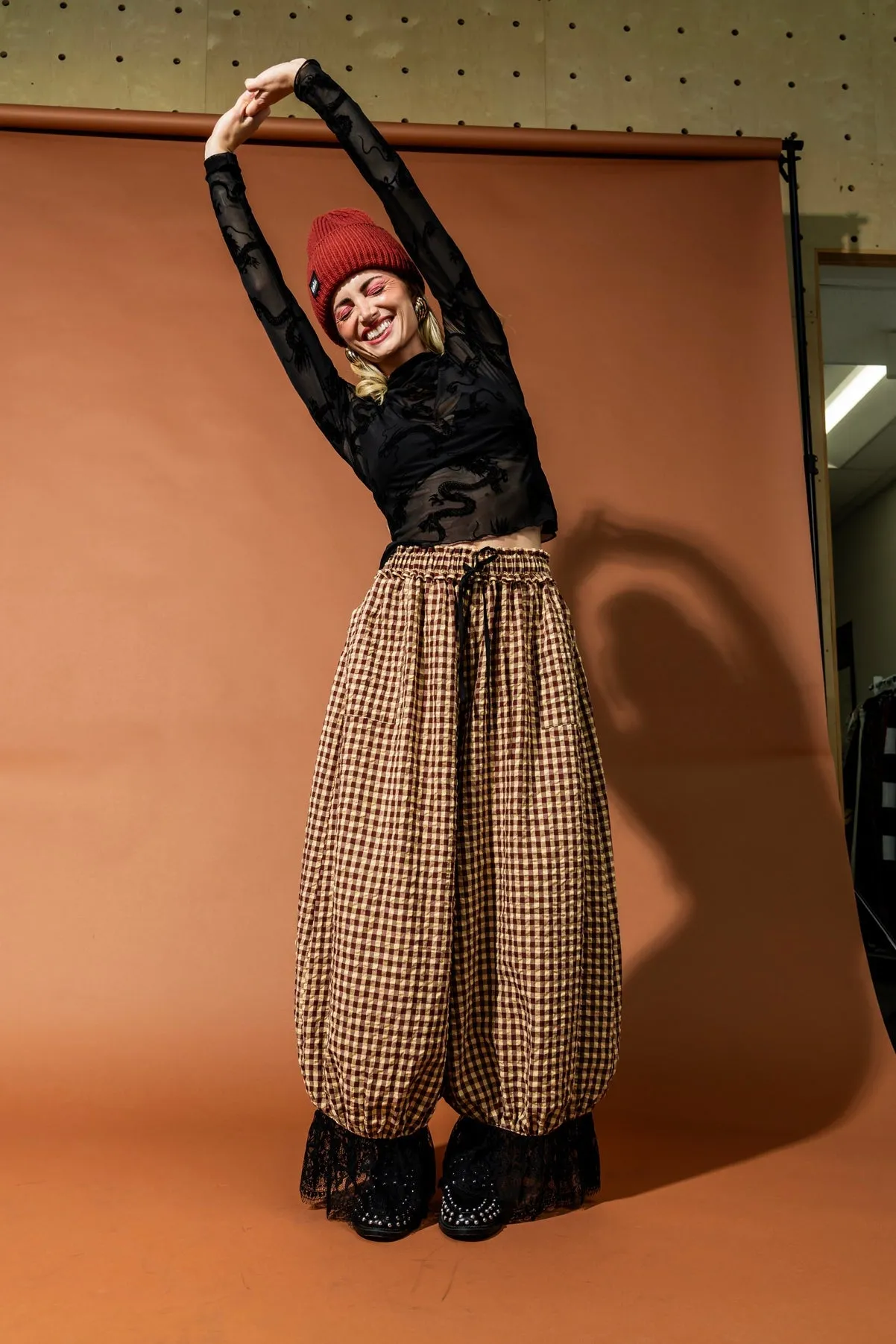 All For Fun Seersucker Bloomer Pants in October Gingham sold by Dressed In Lala product image thumbnail 2