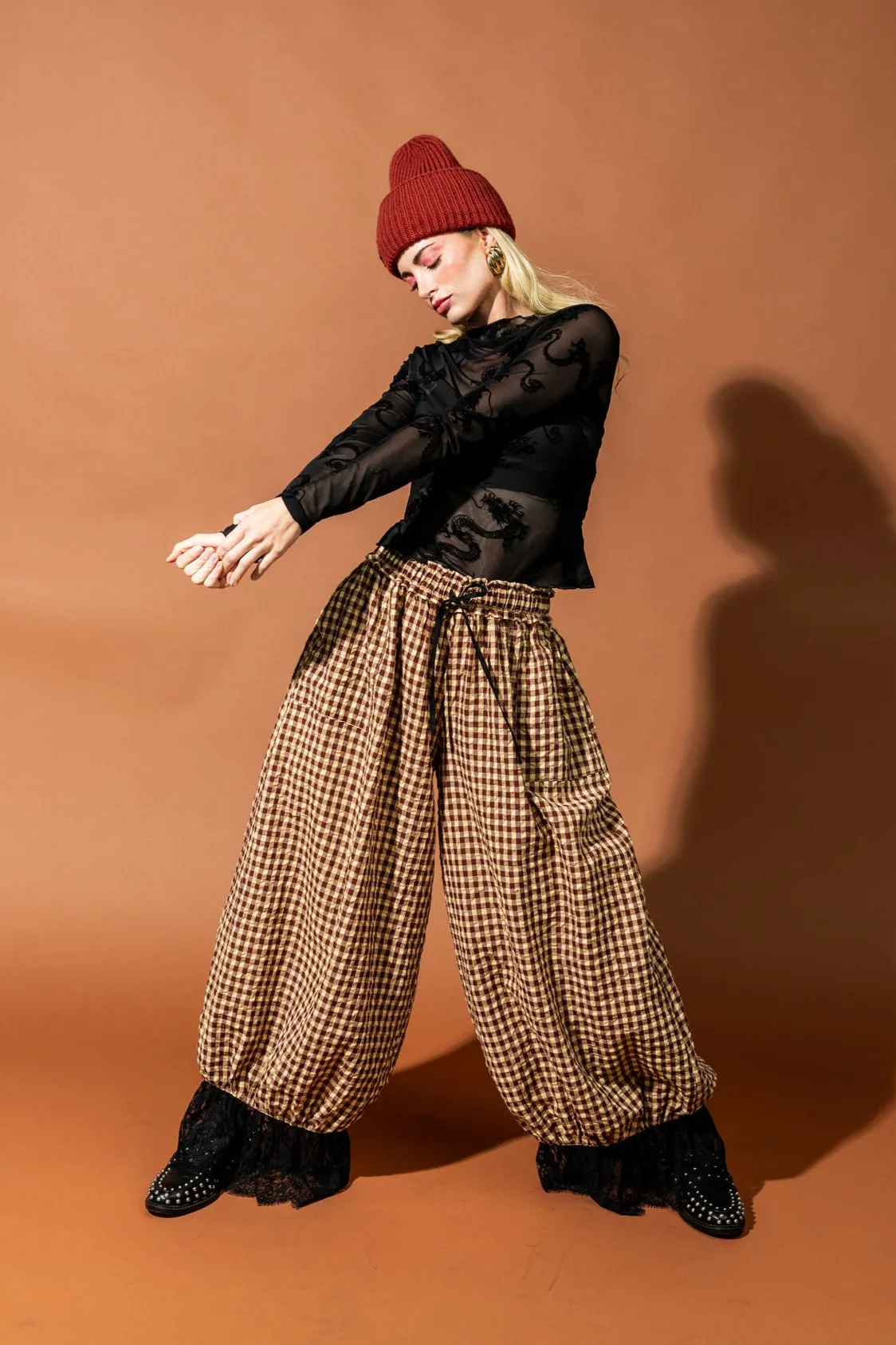 All For Fun Seersucker Bloomer Pants in October Gingham sold by Dressed In Lala product image thumbnail 3