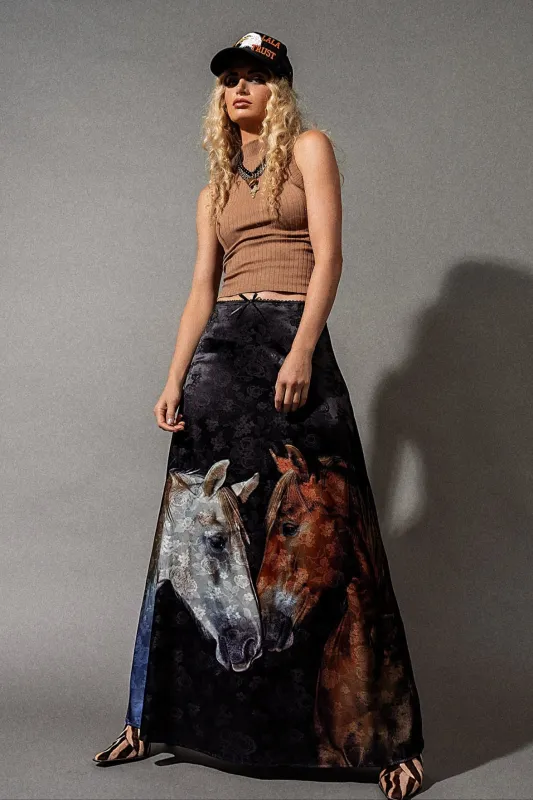 Mustang Moon Satin Skirt *RESTOCKING SOON* sold by Dressed In Lala