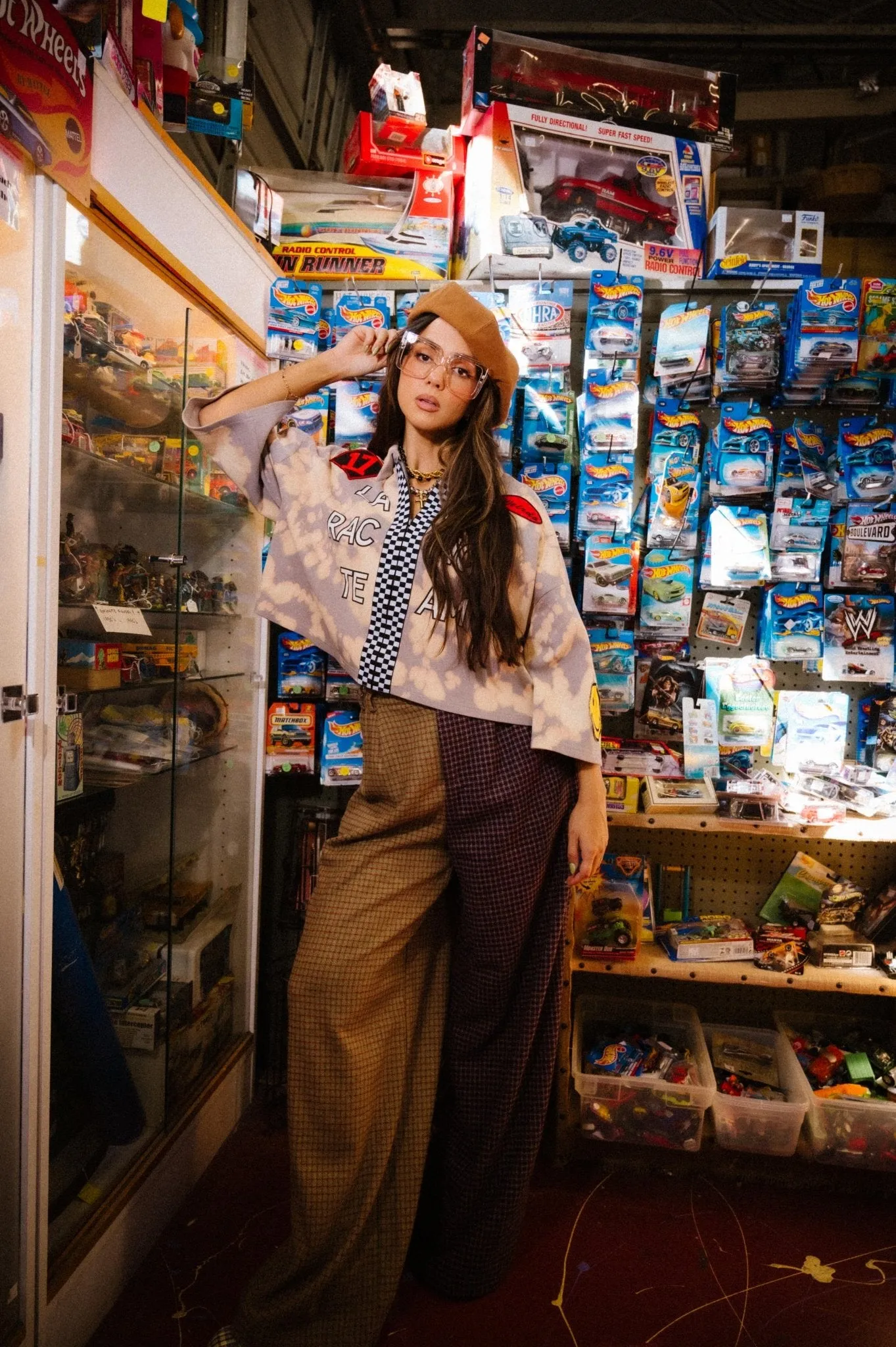 Grandpa Chic Half + Half Wide Leg Trousers sold by Dressed In Lala product image thumbnail 2