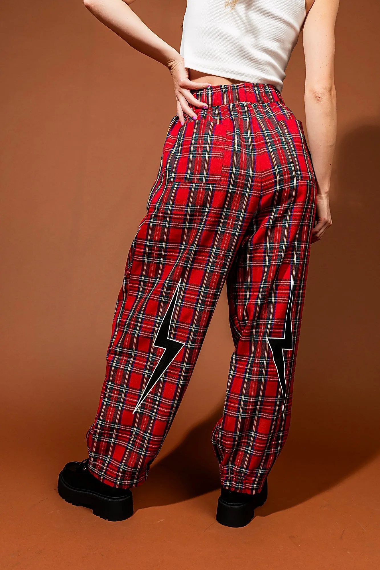 Happy Chance Boxer Pants in Down Bad Plaid sold by Dressed In Lala product image thumbnail 3