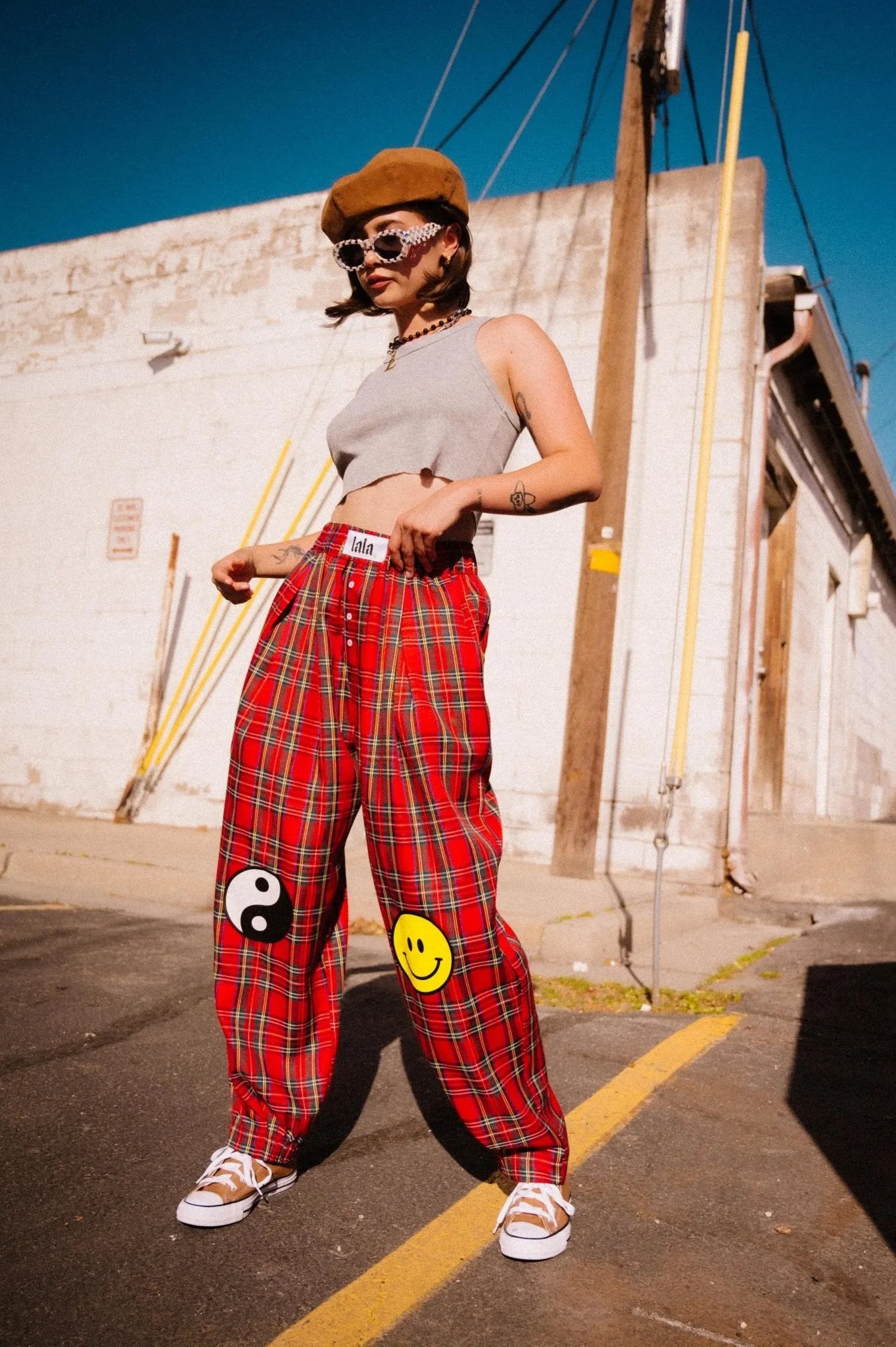 Happy Chance Boxer Pants in Down Bad Plaid sold by Dressed In Lala product image thumbnail 2